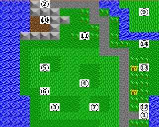 mapa obszaru A2 — Orc Meadow / Woodland Grove