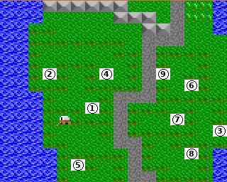 mapa obszaru A3 — Evil Eye Forest
