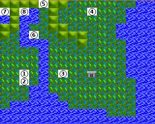 mapa obszaru F3 — Minotaur Marsh