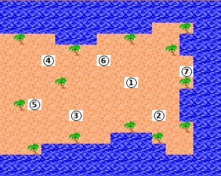 mapa obszaru F4 — Forsaken Sands